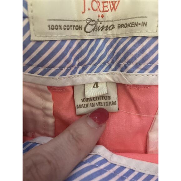 New J Crew Shorts 4 Chino‎ Broken-In Pink 3” Inseam - Picture 4 of 6